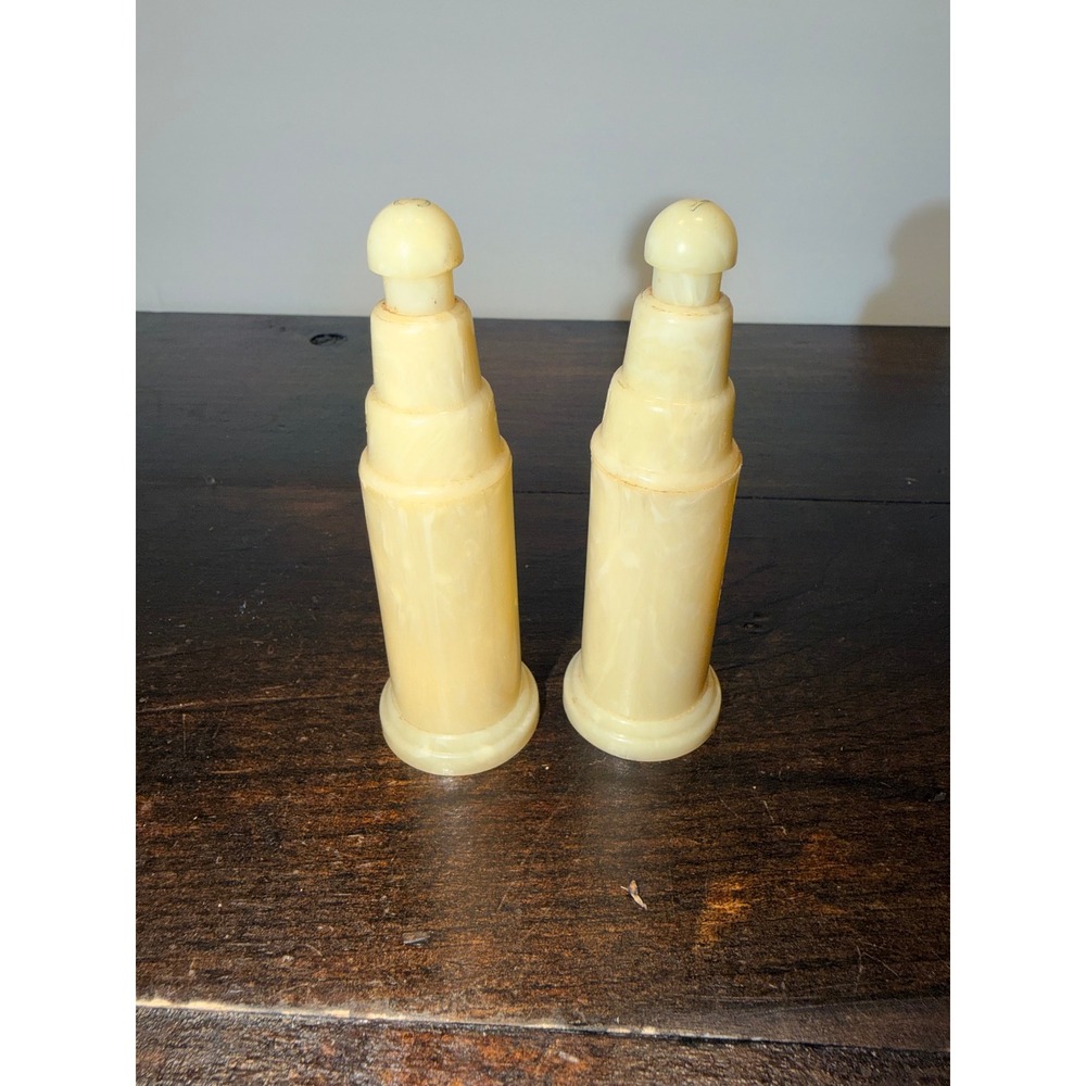 Vintage Art Deco Skyscraper Salt and Pepper Shakers Bakelite Style